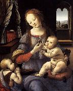 LORENZO DI CREDI Madonna with the Christ Child and St John the Baptist oil on canvas